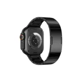 Черный, быстро снимаемый, ремешок из нержавеющей стали