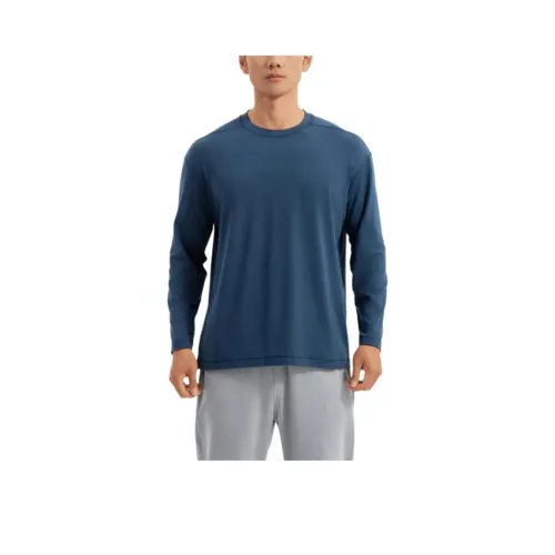 DECATHLON Синий Черный Чернильный Синий Мужская T-Рубашка