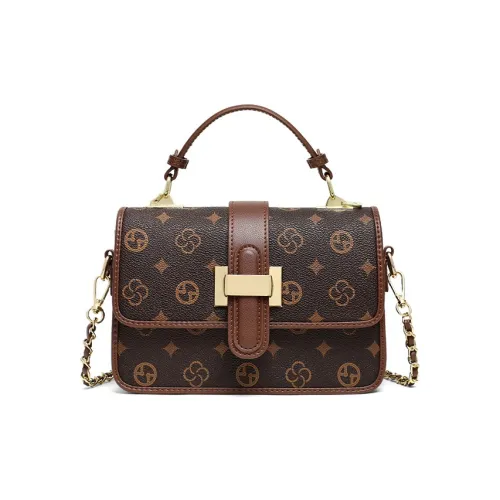 OUBOTE Сумка из синтетической кожи стандартная кофейного цвета