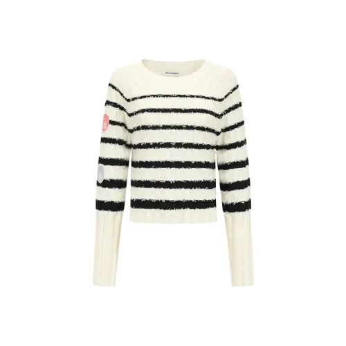 Alexia Sandra Черный Белый Женские Свитера