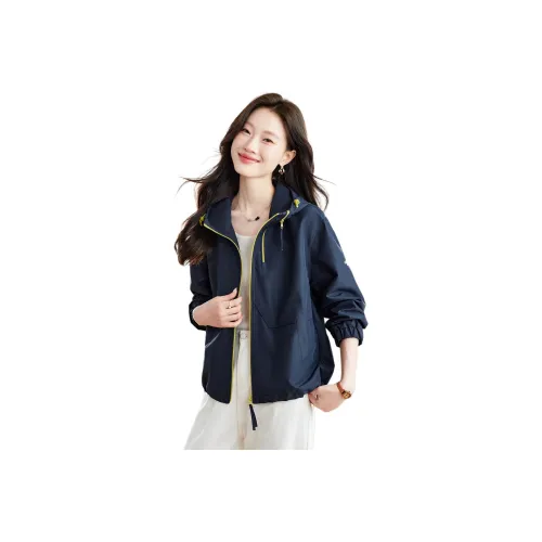 H YXIANG Синий Унисекс Короткое пальто