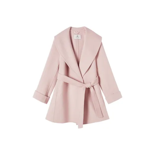 XIANGYING Светло-розовое женское пальто