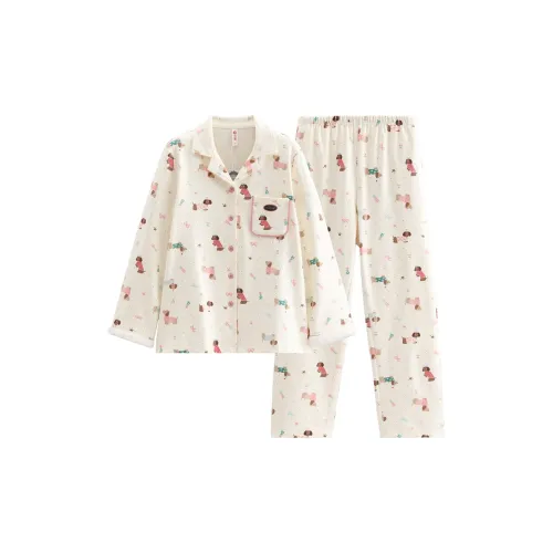 FENTENG FJ26930604 Светло-желтый женский пижамный комплект