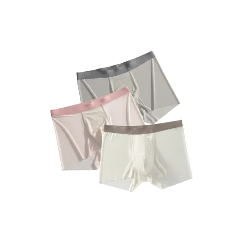 L'ALPINA Сумерки Серый+Вишневый Цветок Розовый+Лунный Белый Мужские Боксеры