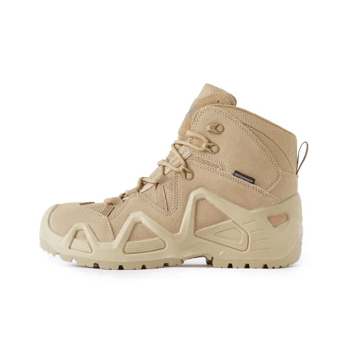 Jihua Slip-resistant Abrasion-resistant High Top Альпинистская обувь Мужская Коричневая