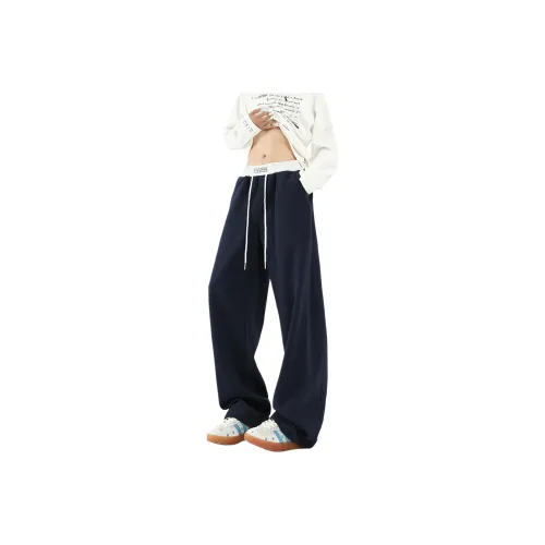 TUOFEI Темно-синие унисекс повседневные штаны