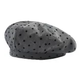 Круглый гороховый узор - серый