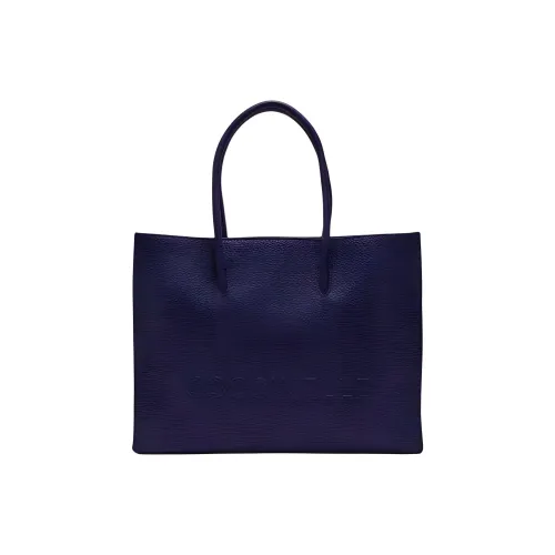 COCCINELLE GRAIN LEATHER Тоут Сумка Сумка для покупок Сумка среднего размера Женская Королевский синий