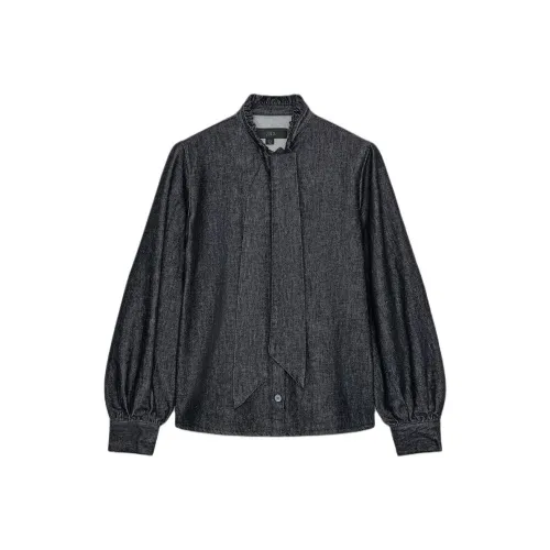 ZARA ZW Series Синие Женские Рубашки