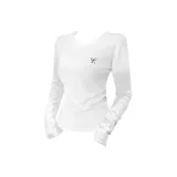 Белая рубашка с длинными рукавами (с принтом банта)