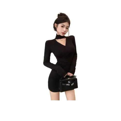 ЮЙЧЖАОЛИНЬ Длинное платье с длинными рукавами женское