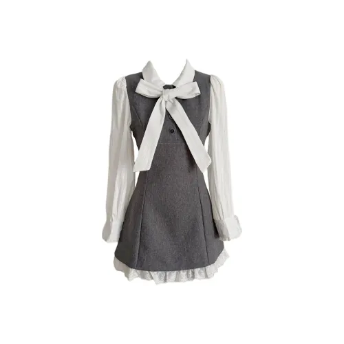 AHDO Длинное платье с длинными рукавами женское