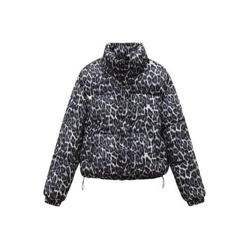 AFGGD Леопардовый принт Женские пуховики