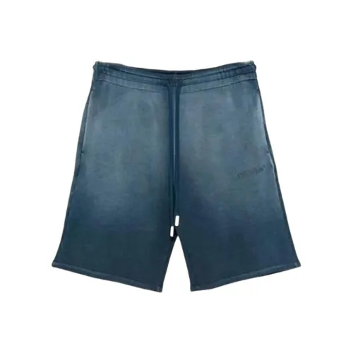 Off Белый Винтажный Синий Мужские Повседневные Шорты