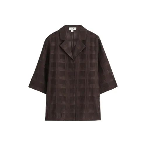 COS Темно-коричневые женские рубашки