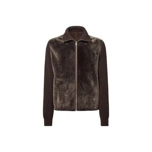 FENDI Коричневый Мужской Мех