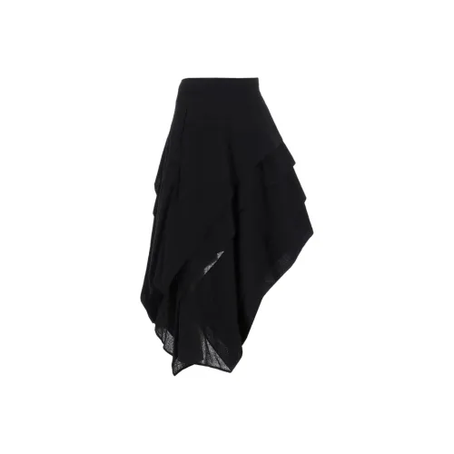 Yohji Yamamoto Femme FW25 Шерсть Марля TUCKED Стич D Юбка Повседневный Длинный Юбка Женские