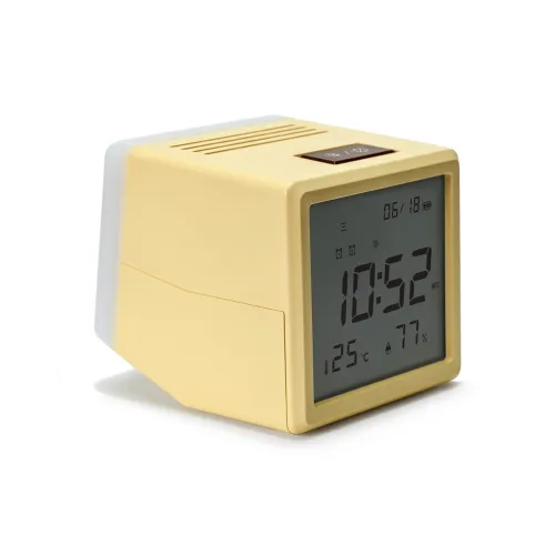 Черный Белый Электронный Механизм Будильник Унисекс Желтый