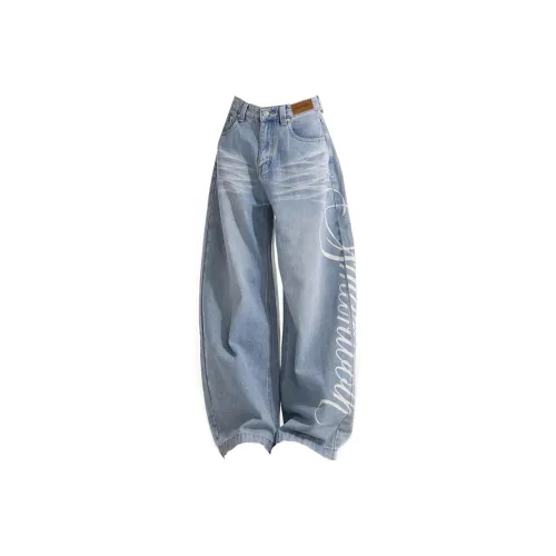 CHONGXIAOLV Синий Унисекс Джинсы