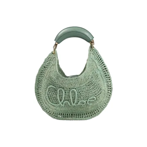 Chloe Рафия Телячья кожа Сумка Женская Лист чайный зеленый