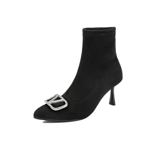 LANMOU Ботильоны Черные Женские