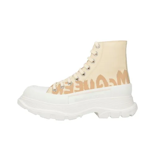 Alexander McQueen Martin Boot 5cm Женские Бежевый