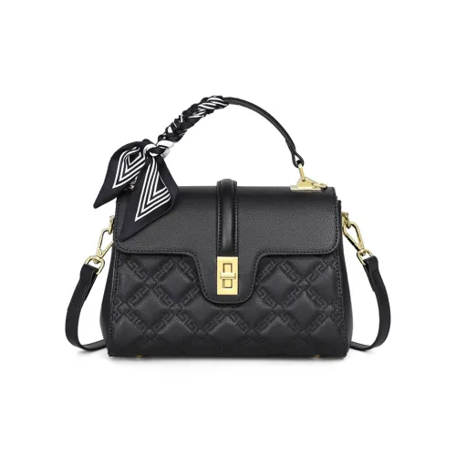 C°BANNER Коровья кожа Одно плечо Через плечо Портативная сумка Маленькая Женская Черная