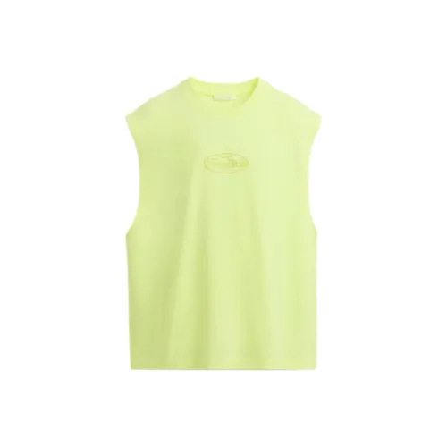 ZARA Неоново-желтые мужские майки