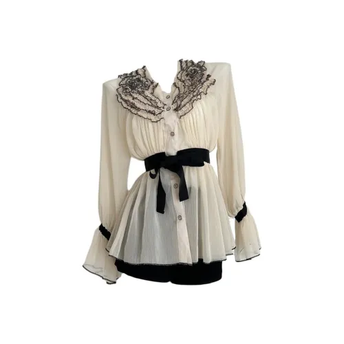 AHDO Абрикос Женские Рубашки