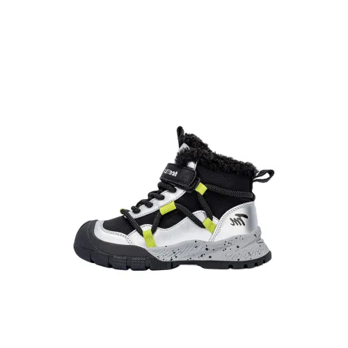 teenmix Антислип Резистентный к Износу Детская Хлопковая Обувь Серебристо-Черная