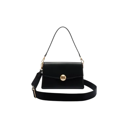 LACOSTE Сумка через плечо из коровьей кожи большая женская черная