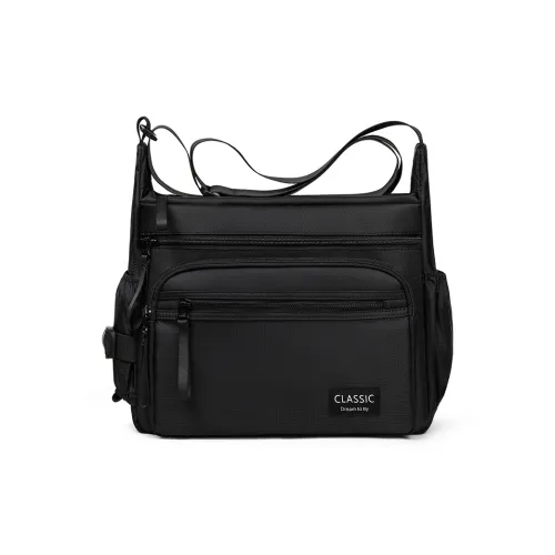 EBLAN Сумка через плечо из ткани стандартная мужская черная