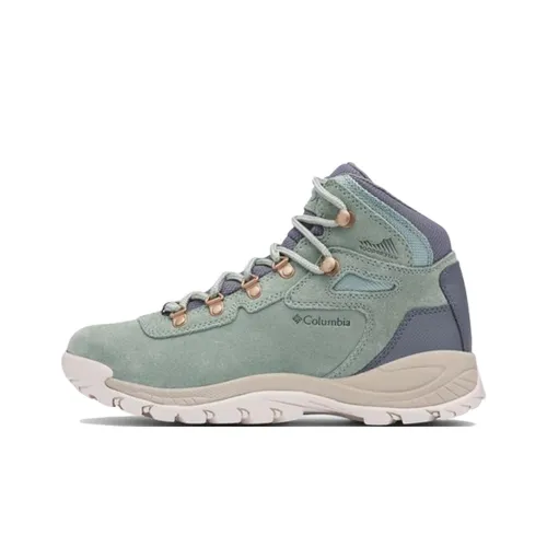 Columbia Newton Ridge Plus Slip-Resistant Waterproof MID Top Streetwear Women's Green Колумбия Ньютон Рид Плюс Противоскользящий Водонепроницаемый MID Топ Уличная Обувь Женский Зеленый