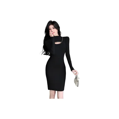 ЮЙЧЖАОЛИНЬ Длинное платье с длинными рукавами женское