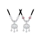 Ожерелье "Мирный Замковый" [Белый+Красный]