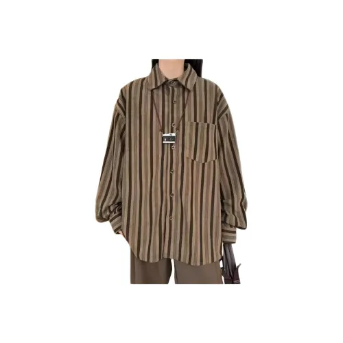 MUMUTU Кофейный Унисекс Рубашки