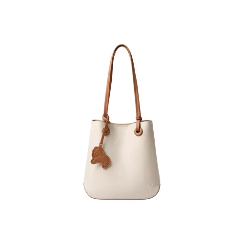 OUBOTE Сумка через плечо из синтетической кожи стандартная женская цвет экрю кофейный