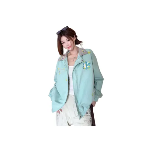 MORii Мятно-зеленый Женский Короткий Пальто