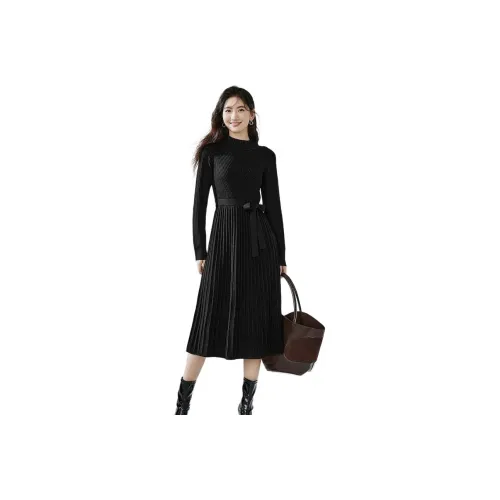 ЮЙЧЖАОЛИНЬ Длинное платье с длинными рукавами женское