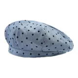 Круглый гороховый узор - синий