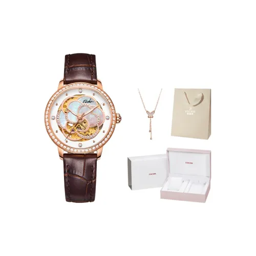 EBOHR Автоматический Механический Movement Женские Часы Revenge Collection 34,5 мм Жемчужная раковина Цвет