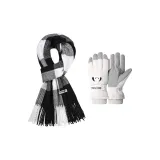 2 пачки [Белая перчатка + Черно-белый шарф в клетку]
