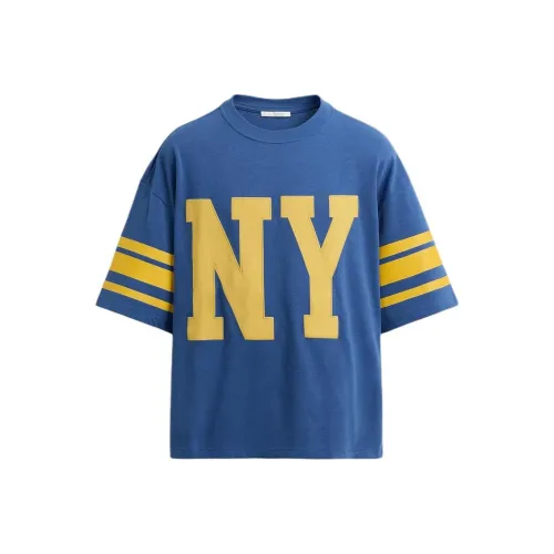 ZARA Blue Men's T-Shirts ZARA Синие Мужские Футболки