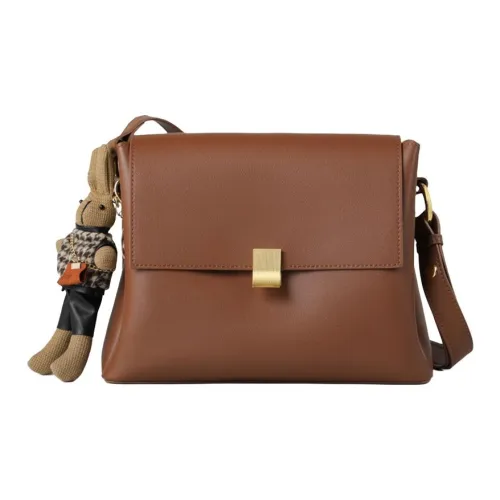 PT'SON Сумка через плечо из коровьей кожи с синтетической кожей женская карамельного цвета