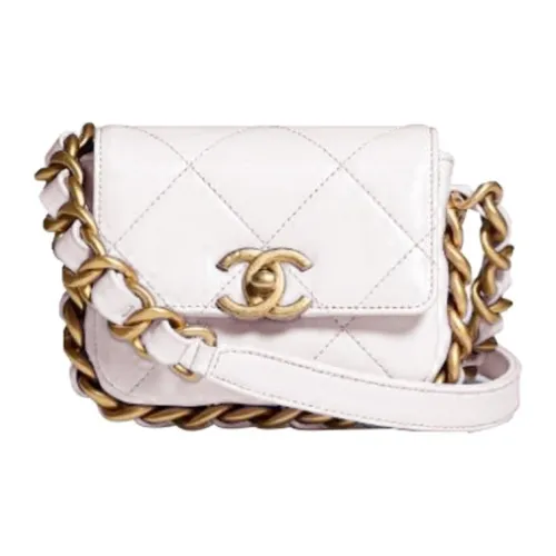 CHANEL Овчина Camera Сумка Одно плечо Сумка через плечо Мини Женская Белая