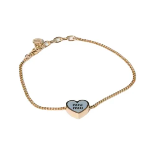 MIU MIU Brass Bracelets Унисекс Gold Azure