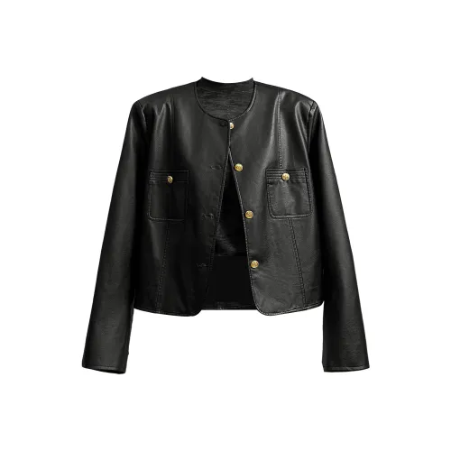 TOUCH Черный Женские Кожаные куртки