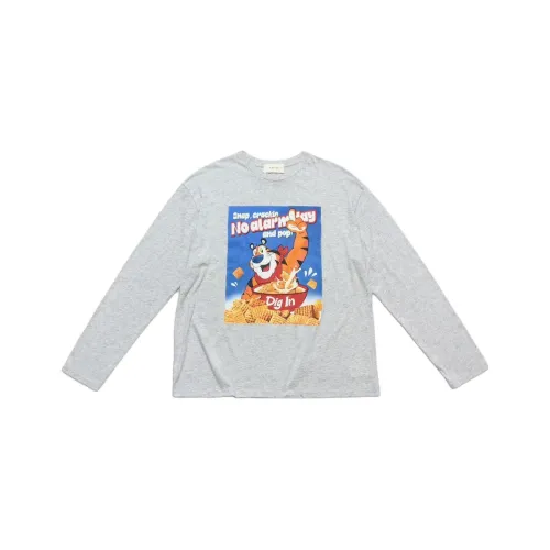 Purey·wr Printed Хлопок Linen Blend Длинный рукав Унисекс