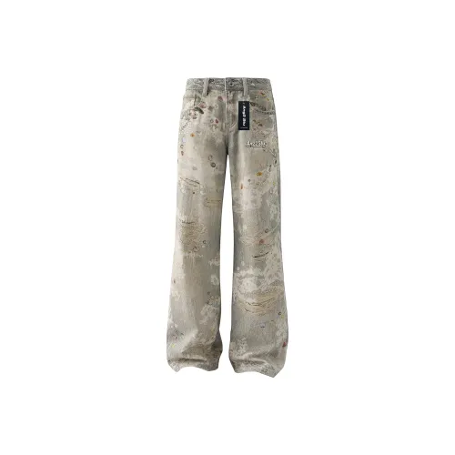 Ang2 Stu Цифровой Принт Унисекс Джинсы