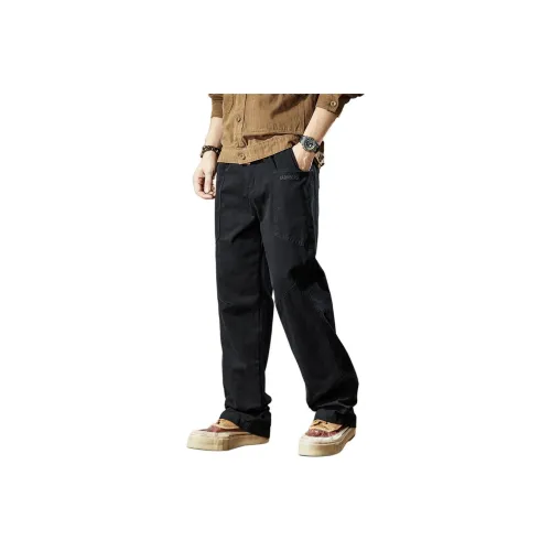 ZENGZHI Карго Брюки Свободный крой Прямой крой Унисекс